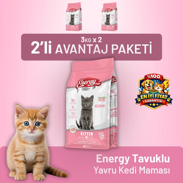 Tavuklu Yavru Kedi Maması 3 KG - 2 Adet ürün görseli 1