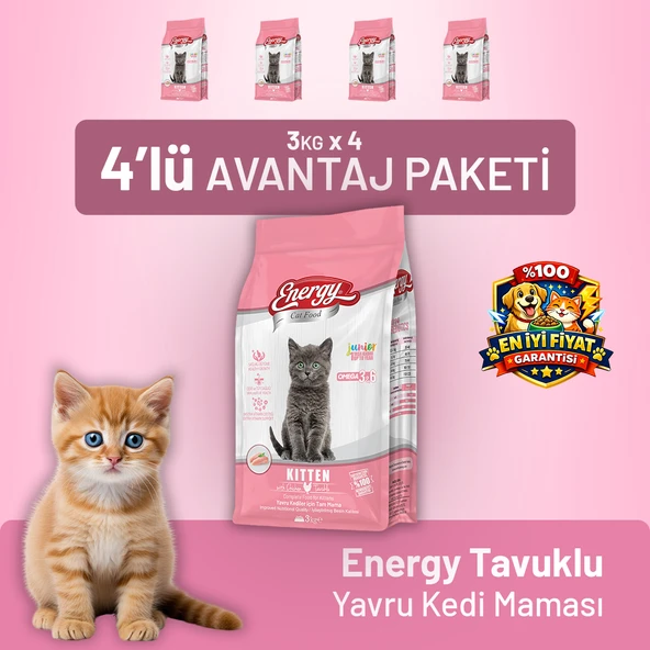 Tavuklu Yavru Kedi Maması 3 KG - 4 Adet ürün görseli 1