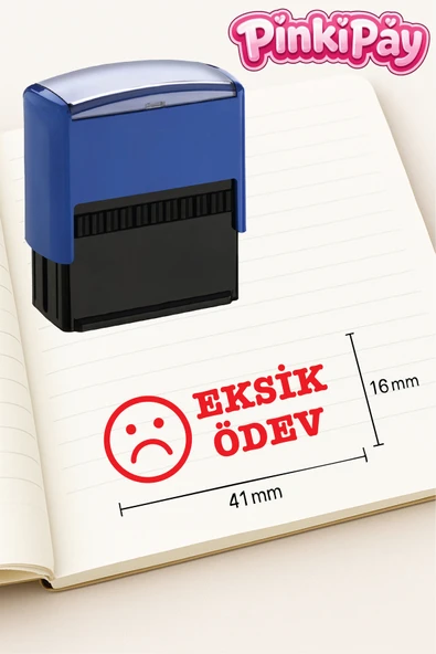Öğretmen Kaşesi Eksik Ödev Kaşesi Kendinden Mürekkepli Kırmızı Baskı ürün görseli 1