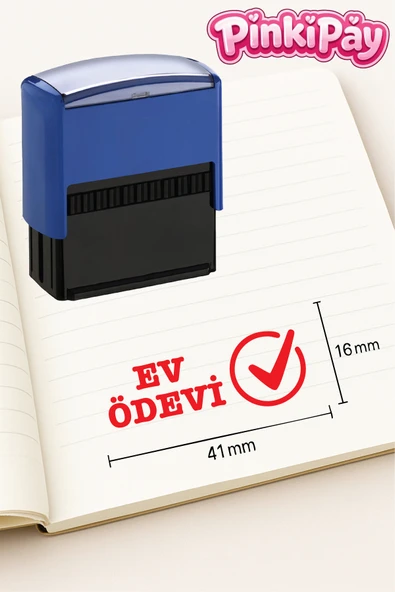 Öğretmen Kaşesi Ev Ödevi Kaşesi Kendinden Mürekkepli Kırmızı Baskı ürün görseli 1