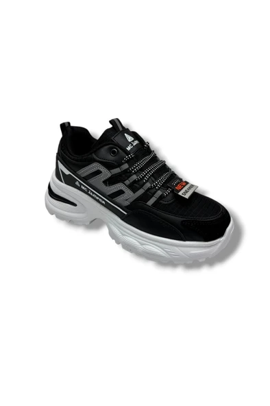 Marco Jamper 2286-26 Anorak Deri Anatomik Kadın Sneaker Siyah Beyaz ürün görseli 1