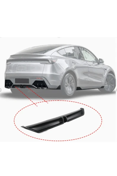 Red Lion parts Tesla Model Y Juniper (2025-2026+) Arka Tampon Lipi - Parlak Siyah (Piano Black) Premium ürün görseli 1
