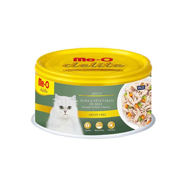 ME-O Delite Tahılsız Ton Balıklı Sebzeli Jelly Kedi Konservesi 80gr ürün görseli 1