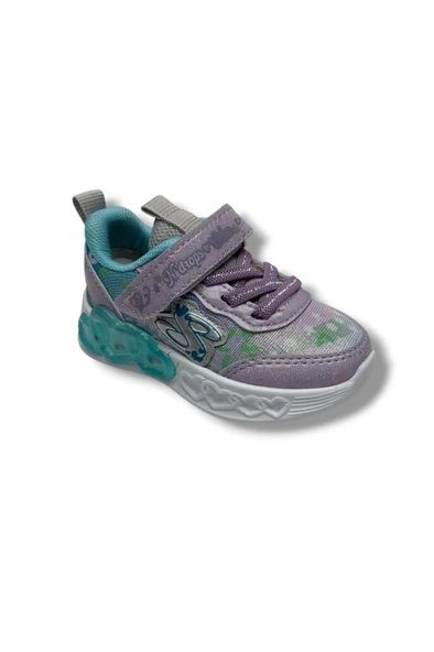 Ndrops 032-26 Anorak Rugan Yıldızlı Anatomik Kız Çocuk Sneaker Lila Turkuaz 22-25 ürün görseli 1