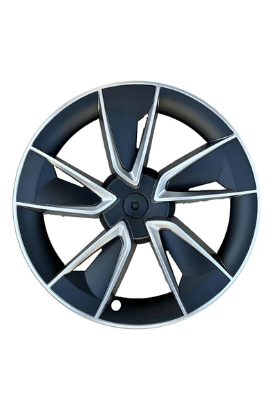 Red Lion parts Tesla Model Y Juniper (2025+) Uyumlu 19 İnç Uberturbine Stil Jant Kapağı Seti - Mat Siyah (4 Adet) ürün görseli 1