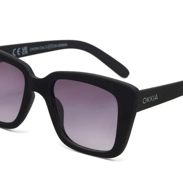Okkia Elba Unisex Güneş GözlüğüSiyah / Lens : Siyah Gradyan ürün görseli 1