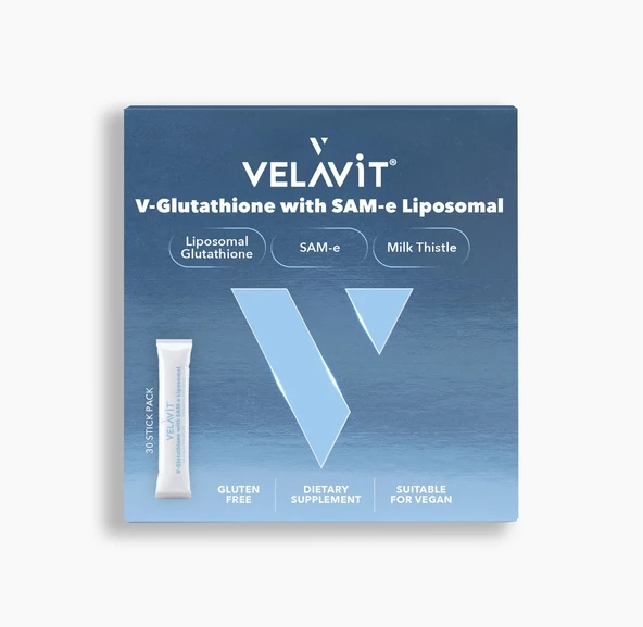 Velavit V-Glutathione with SAM-e Liposomal Takviye Edici Gıda 30 Saşe ürün görseli 1