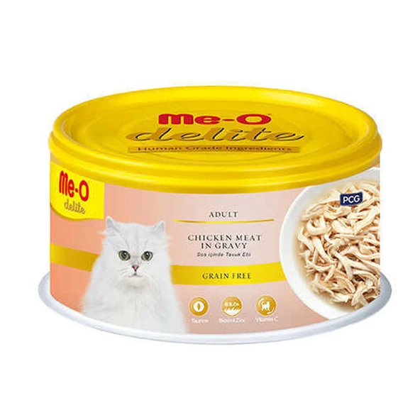 ME-O Delite Tahılsız Tavuklu Kedi Konserve Mama 80gr ürün görseli 1