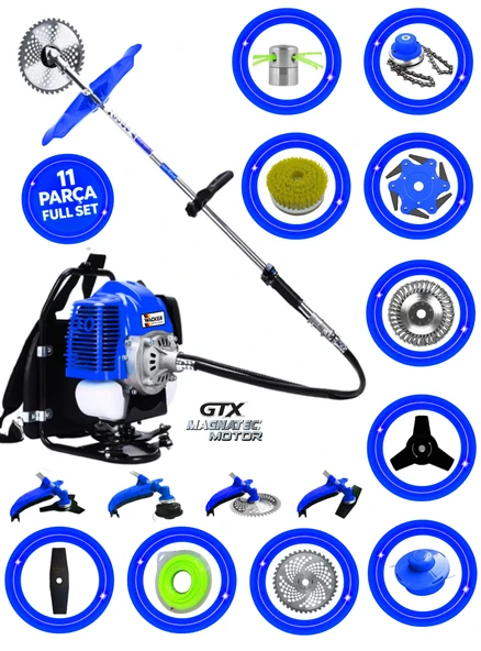 Wacker Pro German WQS F900 PRO Seri Sırt Tipi Benzinli Ot Çalı Çim Biçme Tırpanı+ 11 PCS Full Set Hali Yıkamalı ürün görseli 1
