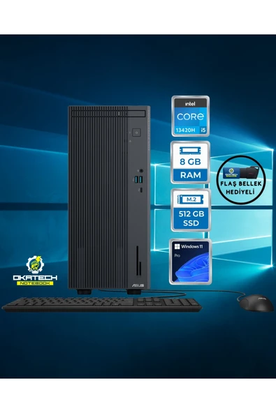 ExpertCenter P500 P500MV i5-13420H 8 GB RAM 512 GB SSD UHD Graphics WİN 11 PRO Masaüstü Bilgisayar ürün görseli 1