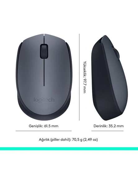 Logitech M170 Kablosuz Mouse - Resim 7