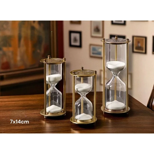 Dekoratif Cam Kum Saati 7x14 cm - Resim 2