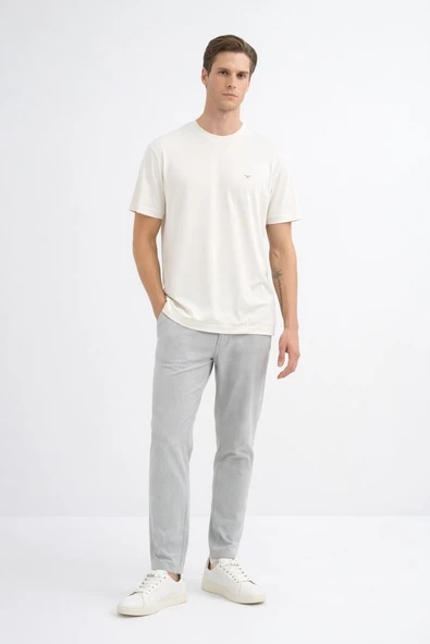 Cazador Erkek Modal Kumaş Basic Regular Fit 44105 Ekru ürün görseli 1