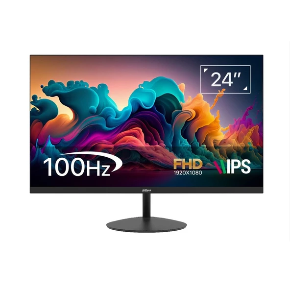Dahua 24" LM24-A201Y 5MS 100Hz IPS HDMI/VGA Siyah Monitör ürün görseli 1