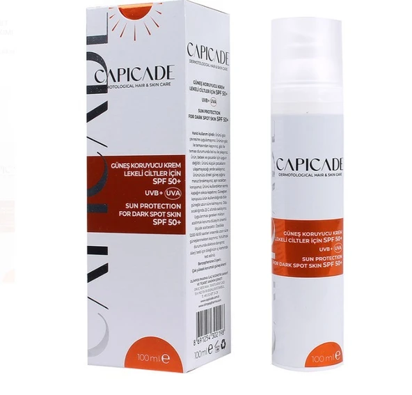 Capicade Güneş Koruyucu Krem Lekeli Ciltler İçin Spf 50+ 100 ml ürün görseli 1