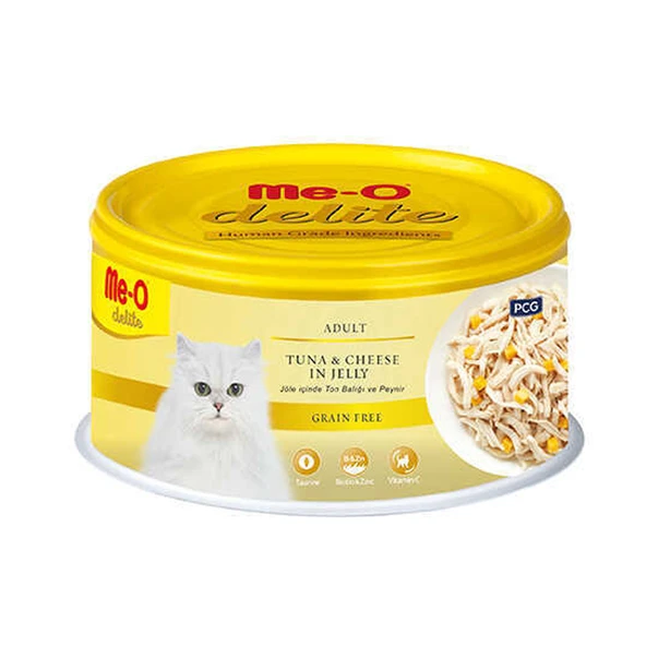 ME-O Delite Tahılsız Ton ve Peynirli Jelly Kedi Konservesi 80gr ürün görseli 1