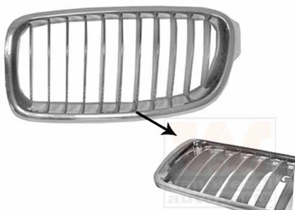 Bmw 3 Serisi 2012-2014 Ön Panjur Sol Nikelajlı İç Petekleri Gri (Modern Line) (Tw) (Adet) (Oem No:51137263479) ürün görseli 1