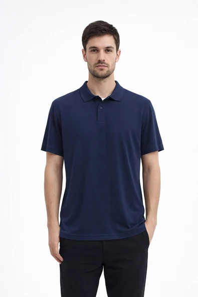 Cazador Erkek Polo Yaka Modal T-shirt 44110 Lacivert ürün görseli 1
