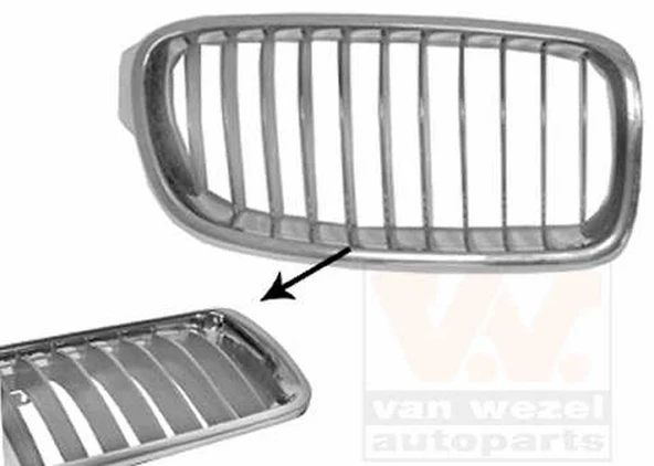 Bmw 3 Serisi 2012-2014 Ön Panjur Sağ Nikelajlı İç Petekleri Gri (Modern Line) (Tw) (Adet) (Oem No:51137263480) ürün görseli 1