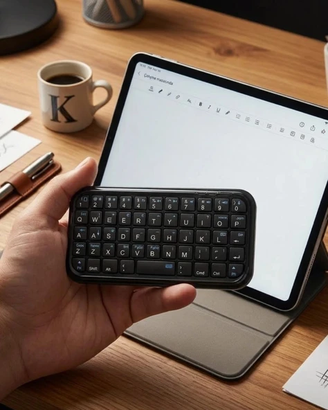 Mini Bluetooth Klavye Kablosuz Taşınabilir Cep Boyutu Klavye ürün görseli 1