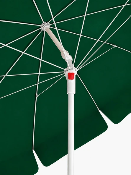 Yeşil Plaj Şemsiyesi 200 cm çap /10 telli, Polyester Kumaş - Resim 4
