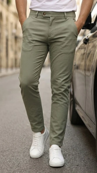 Erkek Slim Fit Dilli Kumaş Pantolon - Resim 2