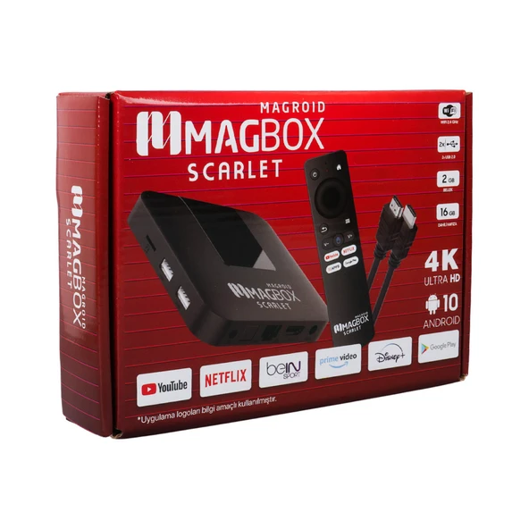 Magbox Magroid Scarlet 16 GB HDD 2 GB Ram 2.4G H313 Cpu Android TV Box ürün görseli 1
