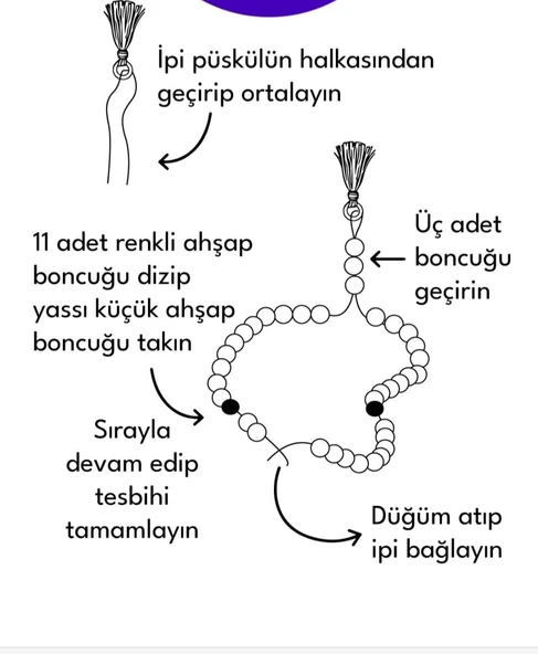 50 Adet Tespih Yapma Kiti - Resim 5