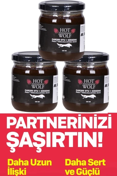 Tribuluslu Ginsengli Epimedyumlu Macun 3 x 240 gr Gücıü , Preformans , Sertıestırıcı ürün görseli 1