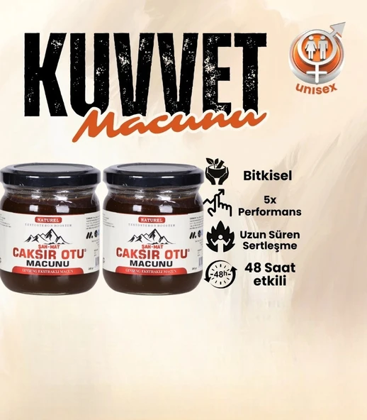 Çakşır Otlu Natural Testeron Booster Macun 240 gr x 2 Adet Sertıestırıcı , Geclktırıcı, Performans Arttırıcı ürün görseli 1