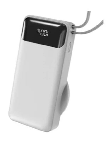 S-link G360 10000mAh PD35W+Magsafe 15W Type-C Kablolu Beyaz LCD Taşınabilir Powerbank ürün görseli 1