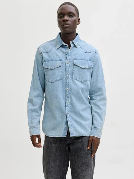 Jack Jones Western Erkek Jean Gömlek 12289219 ürün görseli 1