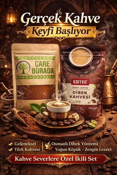 ÇareBurada 150 G Türk Kahvesi + Kaffka Dibek Kahvesi 150 G ürün görseli 1