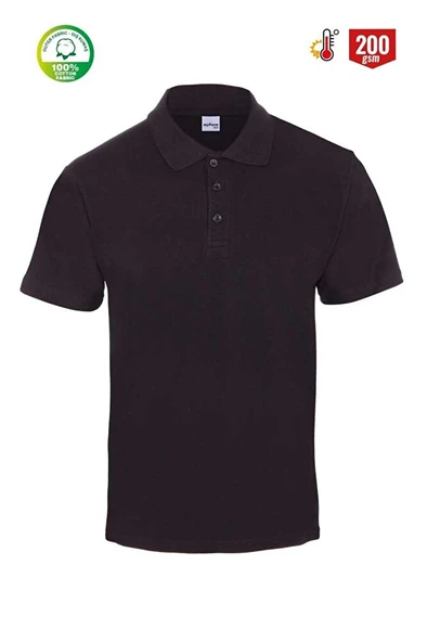 MY FORM ECO POLO PİKE KISA KOL T-SHIRT-8101-SIYAH ürün görseli 1