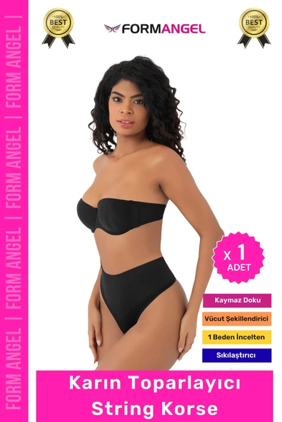 #Korse İz Yapmaz Kaymayan Seamless Alt Karın Göbek Toparlayıcı String Külot Kadın Korse - 1 Adet ürün görseli 1