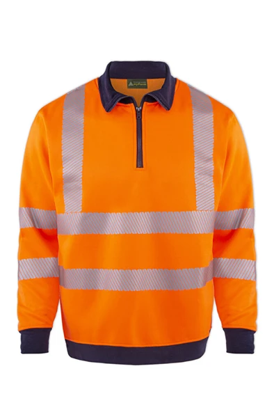 OLYMPUS CONTRAST SAFETY FULL ZIP HOODED SWEATSHIRT ürün görseli 1