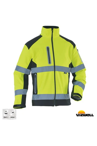 Softshell Reflektörlü İki Renkli Mont (VWJK177) ürün görseli 1