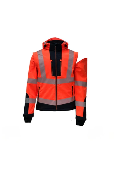 Reflektörlü Rıpstop Softshell Kollar Çıkmalı Teknik Mont (VWJK521) - Resim 3