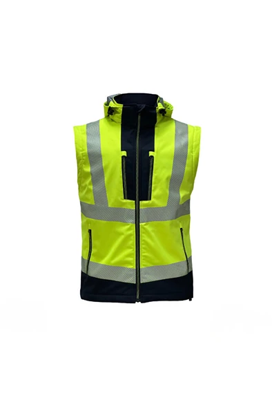 Reflektörlü Rıpstop Softshell Kollar Çıkmalı Teknik Mont (VWJK521) - Resim 7