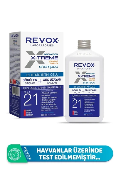 REVOX Dökülen Saçlar + Geç Uzayan Saçlar Için X-treme Vitamin E Kompleks Ekstra Bakım Şampuanı ürün görseli 1