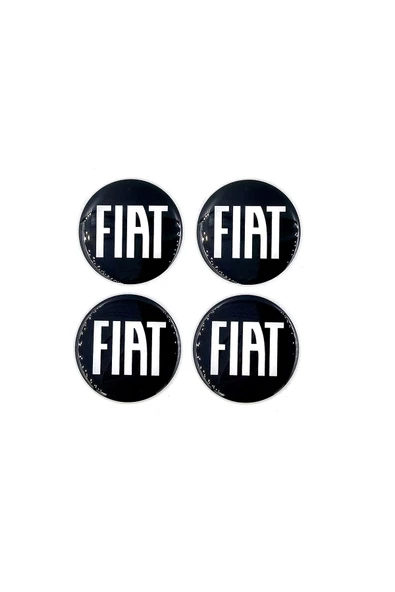 Fiat Tasarım Damla Sticker Siyah Fiat Jant Göbeği 5.5cm Uyumlu ürün görseli 1