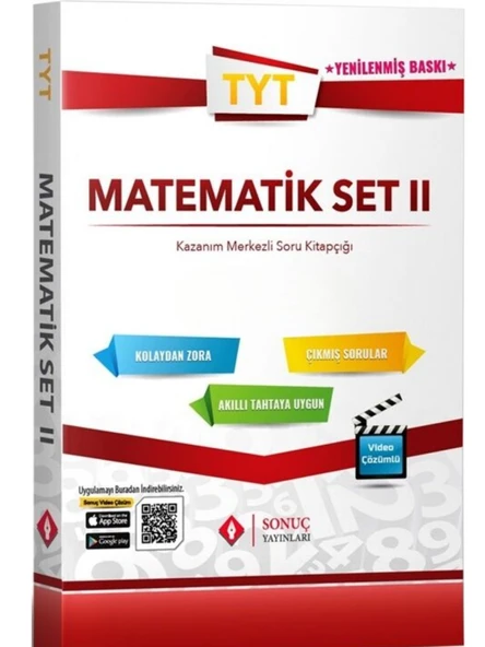Sonuç TYT Matematik Set II Kazanım Merkezli Soru Kitapçığı (Yeni) (Kapak Değişebilir) ürün görseli 1