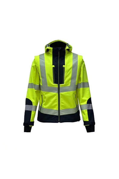 Reflektörlü Rıpstop Softshell Kollar Çıkmalı Teknik Mont (VWJK521) - Resim 5