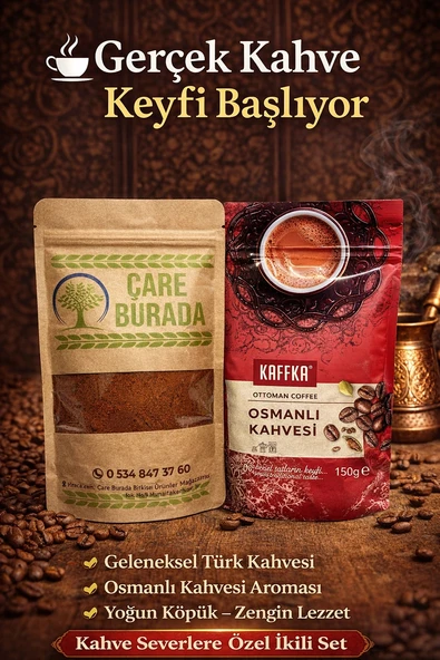 ÇareBurada 150 G Türk Kahvesi + Kaffka Osmanlı Kahvesi 150 G ürün görseli 1