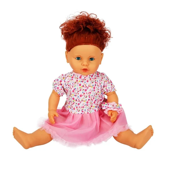 1060011 Lila Sesli Saçlı Et Bebek 60 cm ürün görseli 1