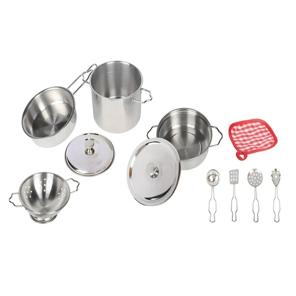 ATF-3815-1A 11 PARÇA ÇELİK TENCERE TAVA SET - Resim 3