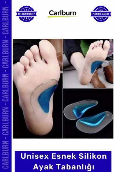 Özel Üretim İçe Basma Önleyici Düz Taban Destekleyici Ortopedik Unisex Esnek Silikon Ayak Tabanlığı ürün görseli 1
