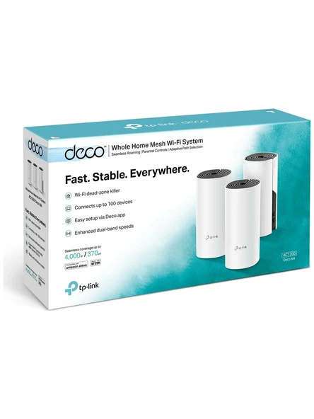 TP-Link Deco M4 1200 Mbps 3'lü Router - Resim 4