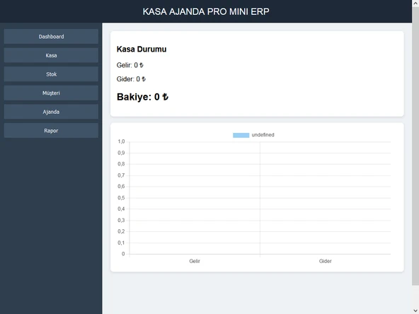 Kasa Ajanda Pro Mini ERP ürün görseli 1