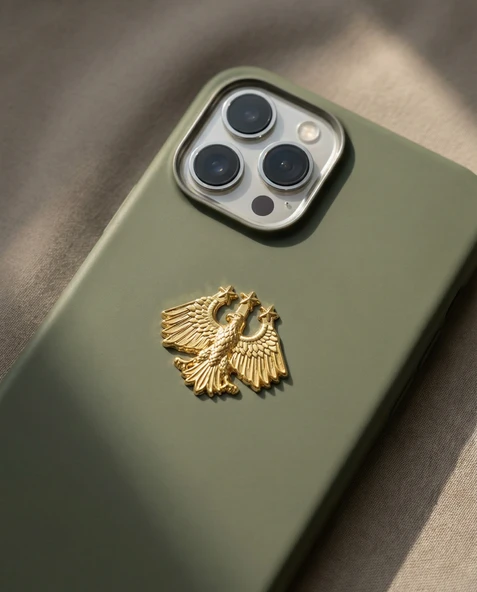 Telefon Arka Süsü Sticker Altın Kartal – Suriye’nin Yeni Sembölü altın Metal  A300083 ürün görseli 1